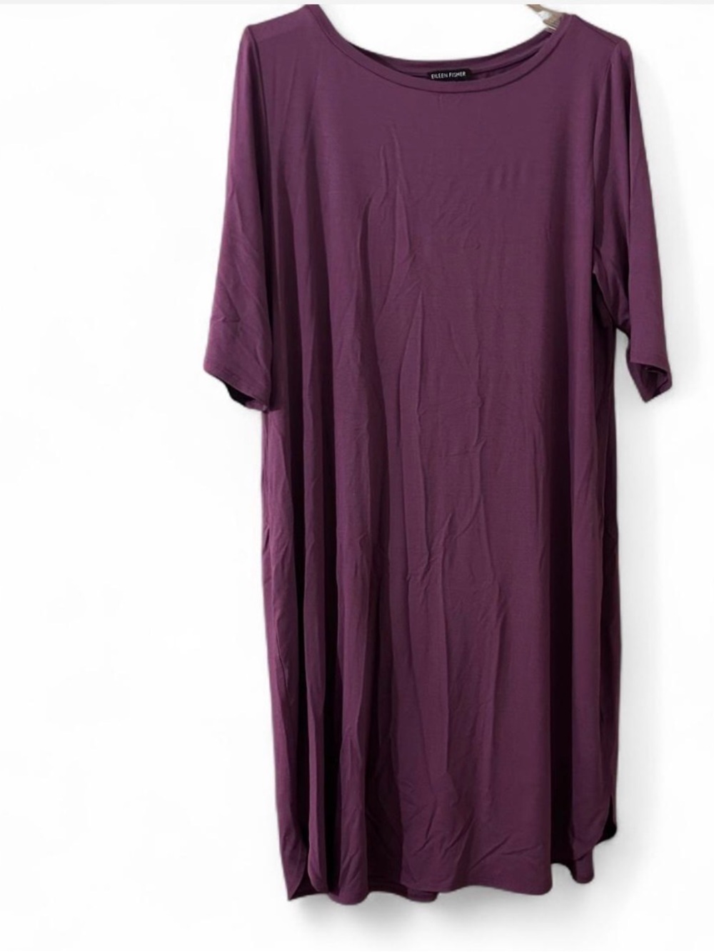 Eileen fisher xl Plum Short-Sleeve Shift Dress